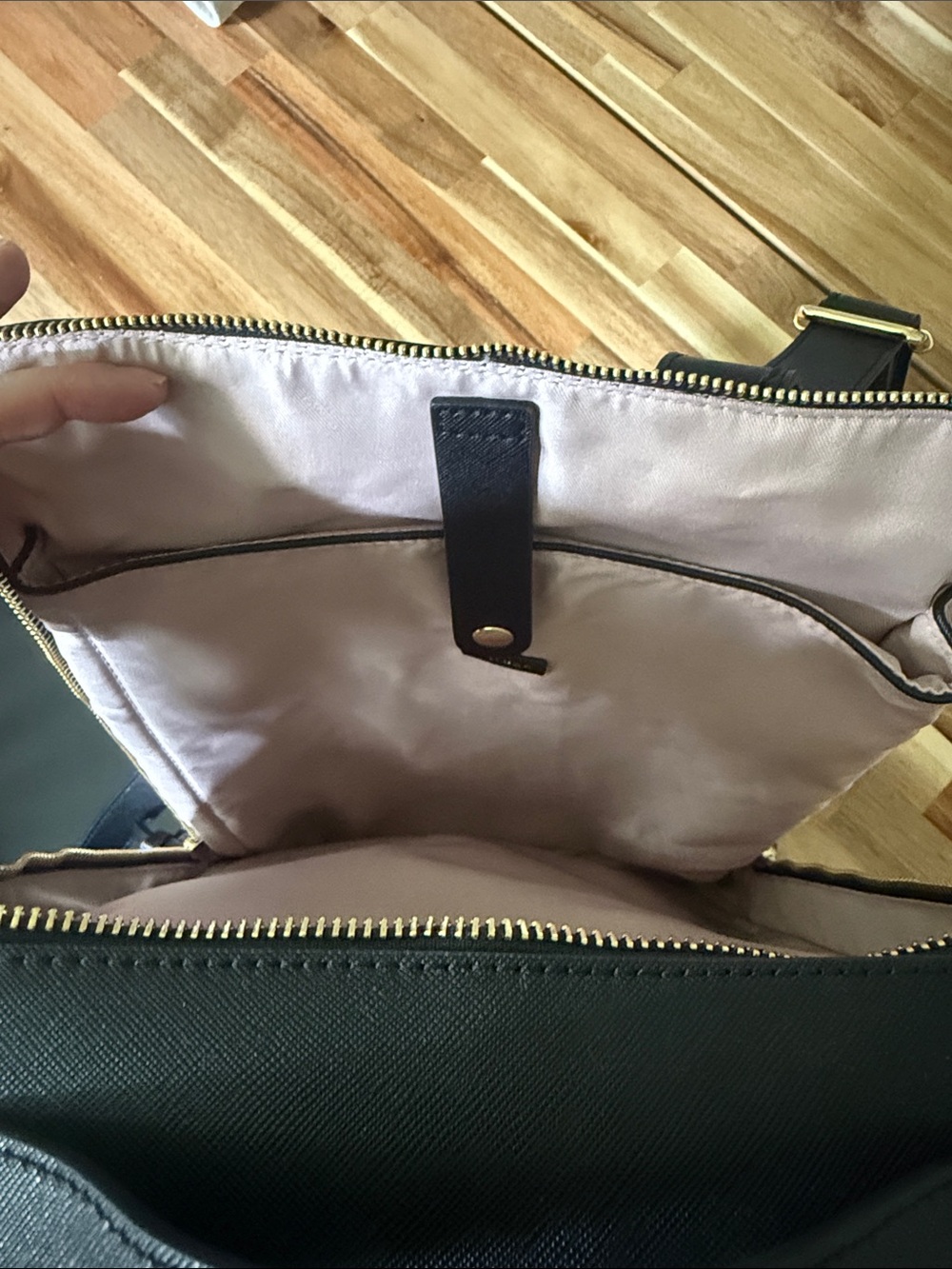 NWT Calpak Kaya Laptop Black Faux Leather Backpack with Gold Hardware - Picture 5 of 7